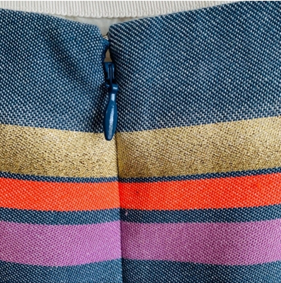 J. CREW Striped Mini Skirt, Size 10 - Picture 4 of 5